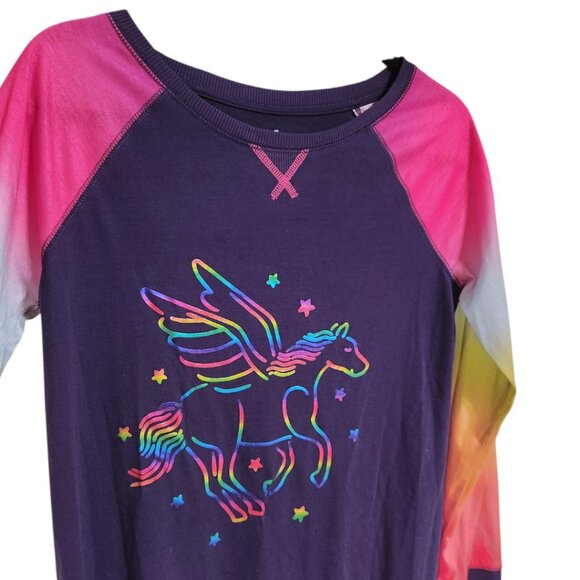 Cat & Jack Navy & Tie Dye Sleeves Sleep Dress Size XXL 18 - Picture 3 of 5